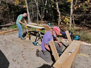 Building new benches.