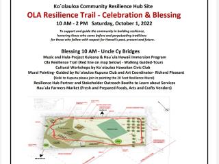 Flyer for Resilience Trail event.