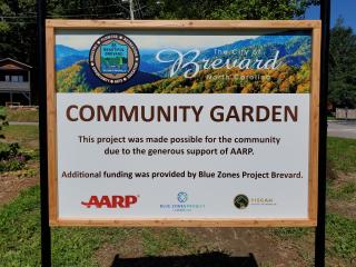 New sign at the community garden.