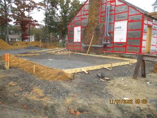 Forms for new concrete patio.