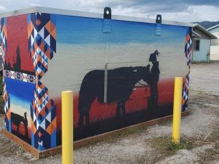 Artistic designs for utility boxes.