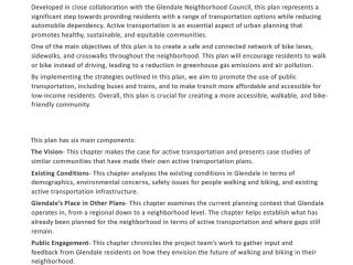 Executive Summary from Active Transportation Plan document