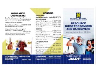 Flyer of community resources (Page 1 of 2)