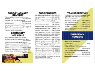 Flyer of community resources (Page 2 of 2)