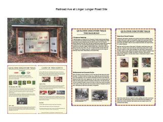 Photo collage of kiosk at Linger Longer Road.