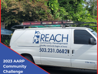 Reach's van for home repairs.