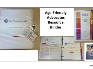 Age-Friendly Advocates Resource 3-ring binder.