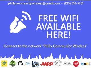 Flyer for free wireless internet.