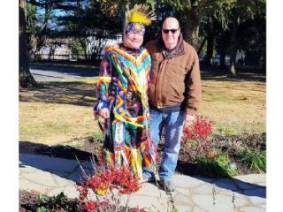 Garden dedication ceremony with Native American blessing.