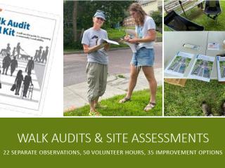 Photo collage from walk audit.