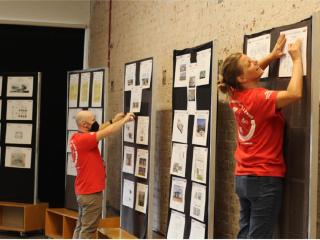 Erecting display of all Casita designs entered in competition.