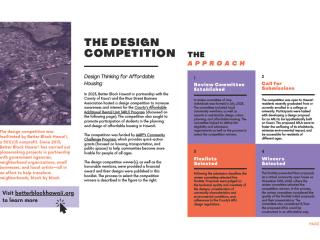 Description of design competition guidelines.