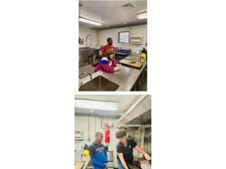 Using produce grown and harvest in lunch preparation.