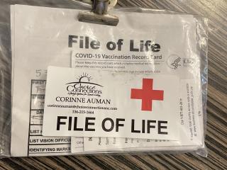 "File of Life" with important information for emergency responders.