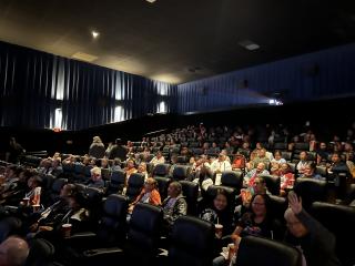 Full theatre for movie Killers of the Flower Moon.