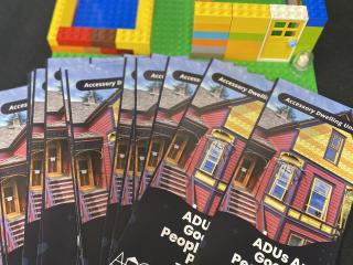 Brochures with Lego accessory dwelling unit.