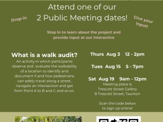Flyer about walk audit events.