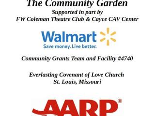 Flyer for community garden.