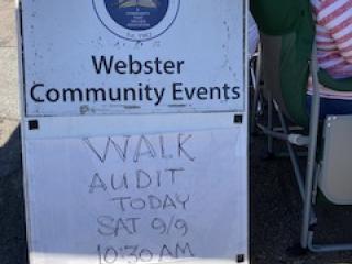 Sign for walk audit.