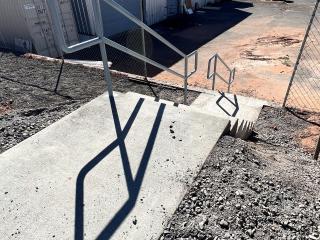 New concrete stairs with handrails.