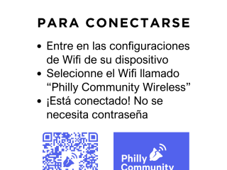 Flyer for free wireless internet in Spanish.