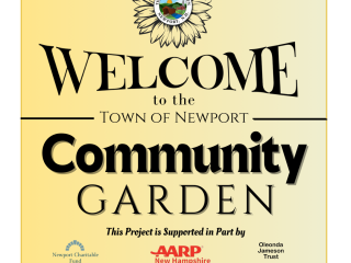 Sign for community garden.