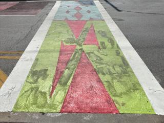 New artistic crosswalk.