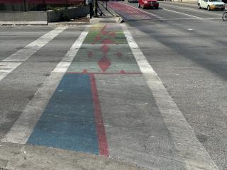 New artistic crosswalk.