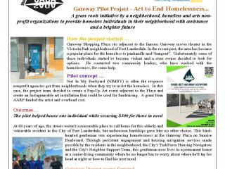 Flyer about Art to End Homelessness Project.