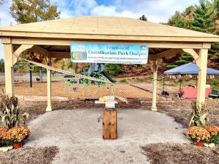 New shade pavilion at the park.