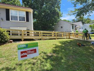 New entrance ramp to a house