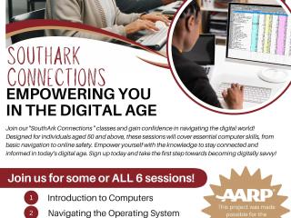 Flyer for digital literacy classes.