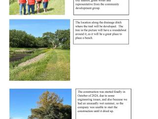 Photo collage of where pedestrian trail will go.