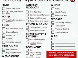 Emergency Preparedness Checklist.