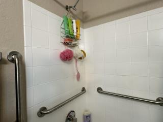 New grab bar installed in shower.