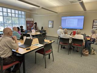 Older adults attending digital literacy class.