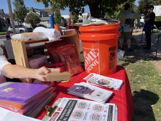 Display at event with emergency response information.