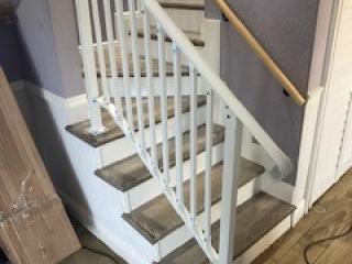 New stair handrail installed.