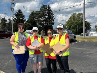 Volunteers ready to conduct Bike Audit.