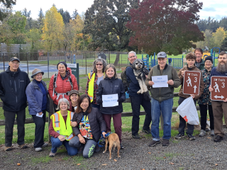 Group of volunteers after a morning trail walk.