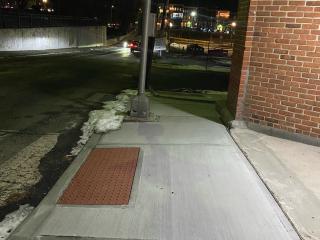 New tactile ramp to crosswalk.