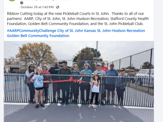 Social media post about ribbon cutting