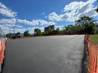 New pickleball court under construction.