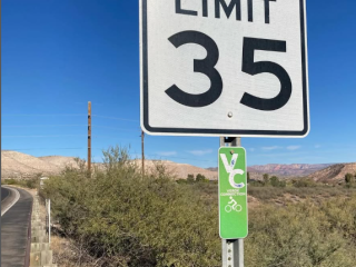 New bike route signage.