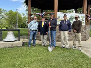 Groundbreaking ceremony with veterans.