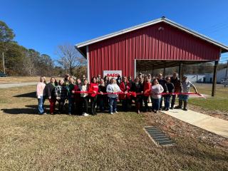 Ribbon cutting event.