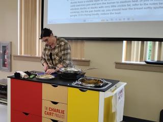Cart for food preparation.