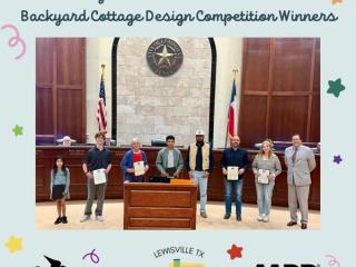 Group photo of design competition winners.