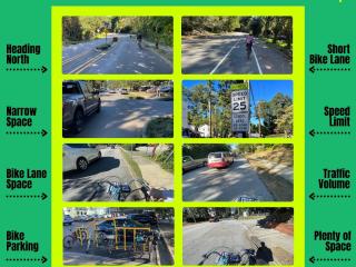 Photo collage from bike audit.