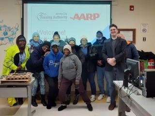Attendees at digital literacy training.